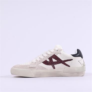 ASH Moonlight Distressed Laced Trainer - White Wine